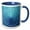 Blue/White, variant on 3drose, Frozen Oval Mandala - Ice Cold Winter Design, 15oz Mug
