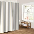 thumbnail image 5 of Cream Striped Bathroom Curtain 72 Inch Shower Curtain with Hooks, Modern Farmhouse Cream White Stripes Waterproof Polyester Bath Curtain Washable Bathtub Curtain 48''x 72'', 5 of 6