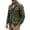 Army Green, variant on Men's Military Field Jacket, Notched Lapel Multi Flap Pocket Coat, Light Weight Windproof Casual Outdoor Outerwear