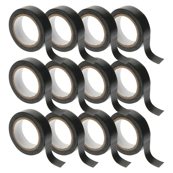 12 Rolls Black Electrical Insulation Tape with Strong Adhesive, Liquid Electric Tape for Wiring, Repair, and