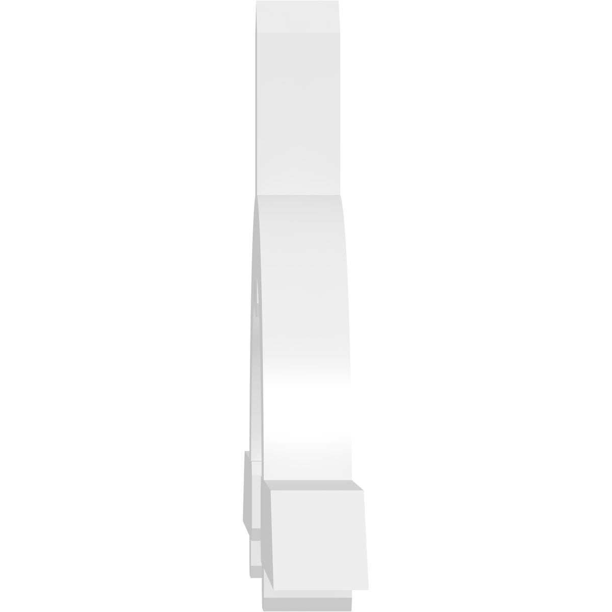 96"W x 40"H x 6"D x 6"F, 10/12 Pitch, Ericson Architectural Grade PVC Gable Bracket