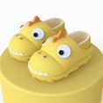 thumbnail image 2 of Otqutp Toddler Fashion Shoes Autumn Winter Girls Boys Slippers Flat Bottom Non Slip Soft Cover Heel Plush Warm and Comfortable Cute Cute Dinosaur Shape House Shoes Bedroom Slipper(Yellow,7-8 Years), 2 of 4