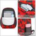 thumbnail image 4 of Game Controller Red Pattern 17" School Backpacks for Teens,Waterproof Oxford Fabric,S-Shape Padded Straps for School,Travel,Hiking,Camping, 4 of 6
