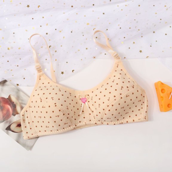 Trikvn Girls Cotton Training Bras Seamless Breathable Everyday Bralette Wireless Comfort First Bra for Kids Teens Active Lounge Wear Underwear Soft Stretchy Crop Top
