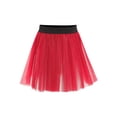thumbnail image 1 of Moggemol Jupe Tutu pour Filles Enfants 3 Couches Princesse Ballet Danse Jupe en Tulle Rouge 30 cm, 1 of 6