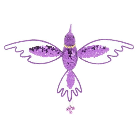 Way To Celebrate Mardi Gras Hummingbird Clip, Purple