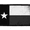 Texas State Flag - Distressed - Black/White Morale Patch, variant on Texas Flag - Removable Patch