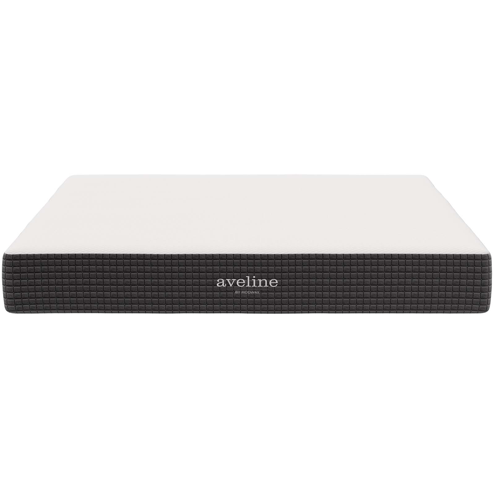 Modway Aveline 10" Modern Style Memory Foam King Mattress in White
