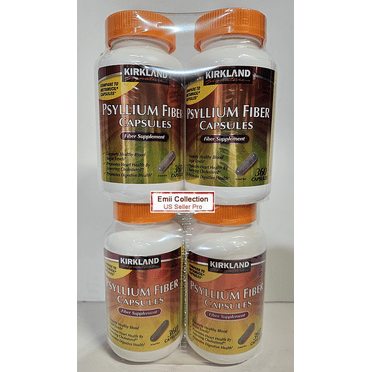 Kirkland Signature Psyllium Fiber 360 Capsules 2 sets/4 bottles
