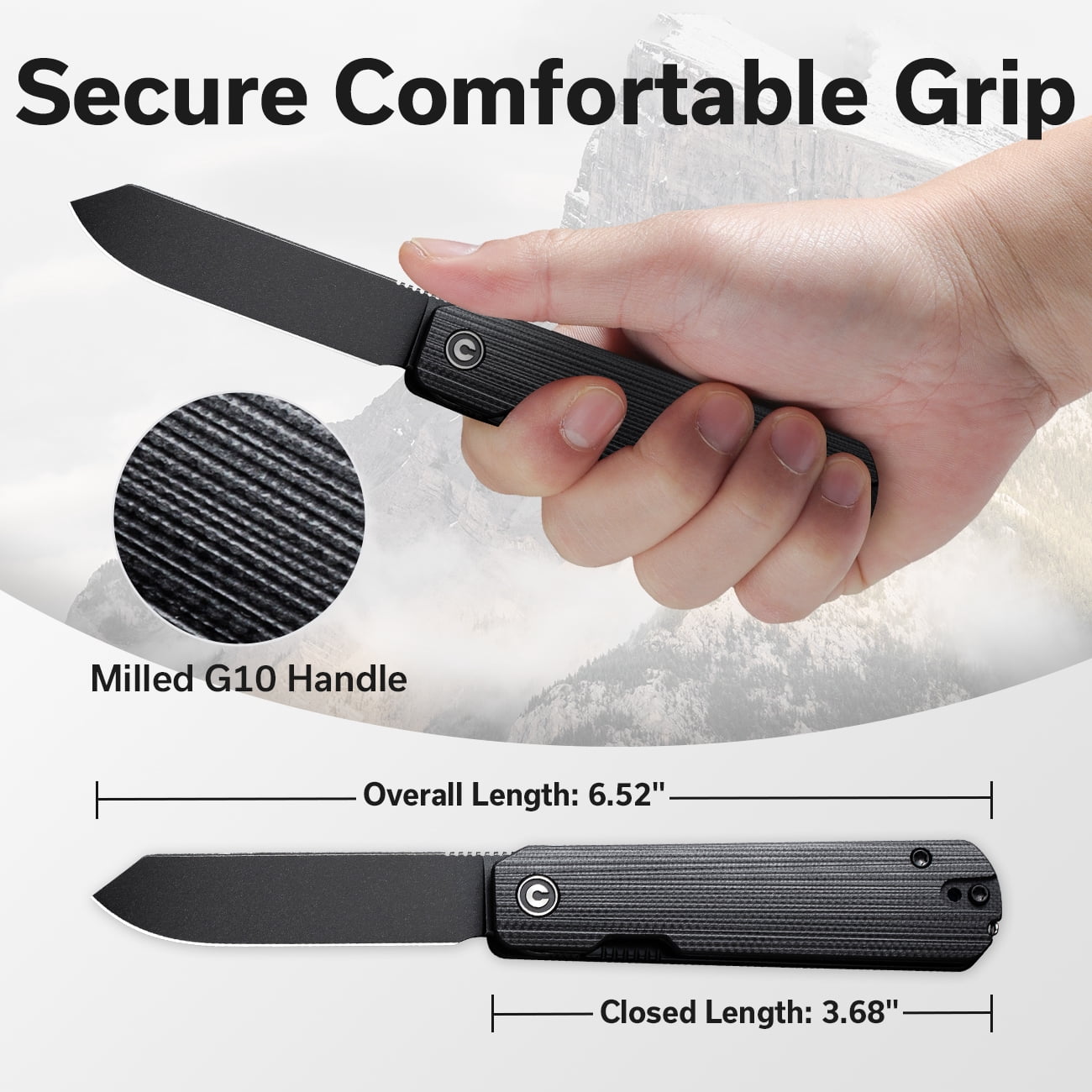 CIVIVI Pocket Folding Knife Sendy 2.83" Nitro-V Blade C21004B-2