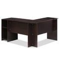 thumbnail image 3 of Pemberly Row Engineered Wood L-Shaped Desk with Bookshelves in Espresso, 3 of 5