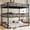 Black, variant on Alukang Triple Bunk Bed Queen over Full XL over Queen for Bed Room, Heavy Duty Metal Bunk beds with Built-in Ladder and Safety Guardrail for Teens and Adults