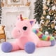 thumbnail image 5 of Animal de peluche Tezituor, unicornio gigante, 110 cm, rosa, para niños, 5 of 7