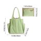 thumbnail image 3 of Bolsa de compras plegable impermeable con bloque de color y bolsillo lateral para botella de agua, gran capacidad, almacenamiento portátil, uso unisex, 3 of 6