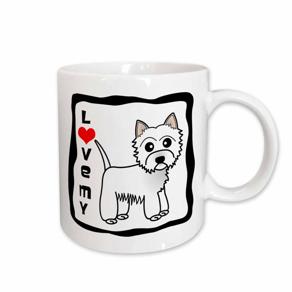 3drose, I Love My West Highland Terrier - Westie Dog, 15oz Mug