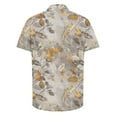 thumbnail image 4 of AHTJRT Stylish Men's Camouflage Print Button Down Short Sleeve Shirt Gray 2XL, 4 of 5