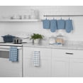 thumbnail image 2 of Mainstays Cotton Kitchen Towel, Dishcloth, Oven Mitt, And Potholder Set, 8 Pieces, Blue, 2 of 7