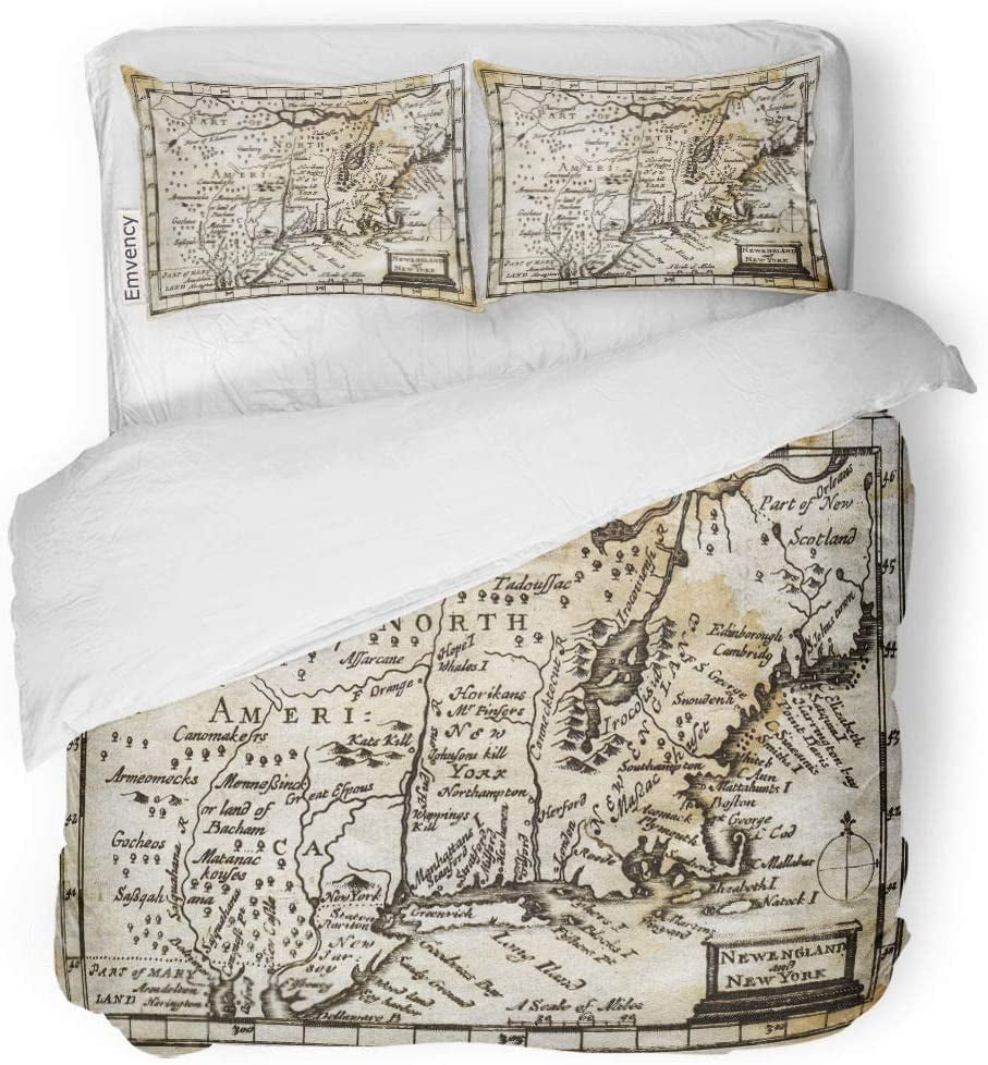 Atlas Duvet Quilt Cover Bedding Set & Pillowcases Vintage Map 