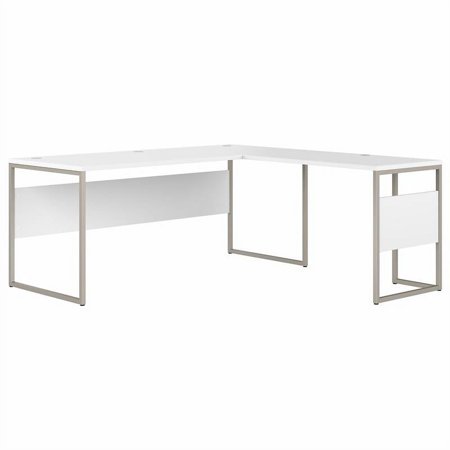 UPC: 0042976193157 | Hybrid 72W x 30D L Shaped Table Desk in White – Engineered Wood