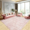thumbnail image 3 of area rug Nursery Rug for Baby Girl Neutral Blush Pink Boho Floral Washable Soft Faux Wool Area Rugs for Living Room Bedroom,5x7ft indoor rug decoration Independence, 3 of 9