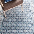 thumbnail image 6 of SAFAVIEH Brentwood Dory Geometric Runner Rug, Ivory/Aqua, 2' x 12', 6 of 11