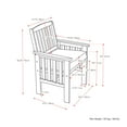 thumbnail image 2 of CorLiving Miramar Hardwood Outdoor Armchairs with Seat Cushions and High Slat Backs, Brown/Black (Set of 2), 2 of 8