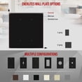 thumbnail image 2 of ENERLITES Double Blank Outlet Cover, Two Gang Blank Wall Plate, Oversized 2-Gang 5.5" x 5.5", Unbreakable Polycarbonate Thermoplastic, UL Listed, 8802O-BK, Black, 2 of 5