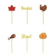 thumbnail image 2 of Neoyler 12 Pack Thanksgiving Cake Toppers Cupcake Picks Decorations for Fall Party Table Decor with Turkey Pumpkin Maple Leaf Drumstick Suit for Gatherings Holiday Desserts Decor 6.3in Multicolor, 2 of 6