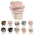 thumbnail image 4 of Knitted Cold Proof Plush Thickened Christmas Gloves, 4 of 4