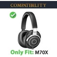 thumbnail image 2 of SOULWIT Cooling Gel Earpads Cushions Replacement for Audio Technica ATH M70X Headphones, Ear Pads with High-Density Foam, Added Thickness - Black, 2 of 5