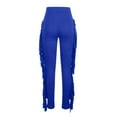 thumbnail image 6 of Lovzfmll Women's Dress Pants, Solid Color Slim Fit Trousers with Fringe & Straps, Ankle Length Fashion Party Outfits, 6 of 9
