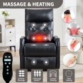 thumbnail image 3 of Power Lift Recliner Chair, Massage & Heat for Elderly, USB Charging, 155° Recline, Heavy Duty, Black, 3 of 13