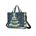 thumbnail image 2 of Christmas Tree Child Corduroy Tote Bag Handbag Large Messenger Bag Shoulder Crossbody Zipper Bag Purse, 2 of 8