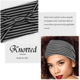 thumbnail image 4 of Paquete de 3 diademas de rayas anchas, bufanda negra para la cabeza de yoga, turbante anudado, diademas elegantes vintage para mujeres y niñas, 4 of 5