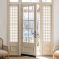 thumbnail image 2 of Beige Plaid Window Privacy Film, Spring Summer Farmhouse Buffalo Checkered Static Cling UV Sun Blocking Heat Control Window Tint Day and Night,Non-Adhesive One Way Windows Privacy Cover 17.7''x78.7'', 2 of 7