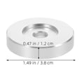 thumbnail image 2 of TABLZONE 2Pcs Silver Aluminum Record Player Adapter for 45 Vinyl Records with Antislip Design and Sturdy Build, 2 of 8