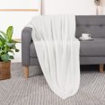 thumbnail image 2 of Unique Bargains Pure Cotton Soft Cable Knit Throw Blanket White 50" x 60", 2 of 8