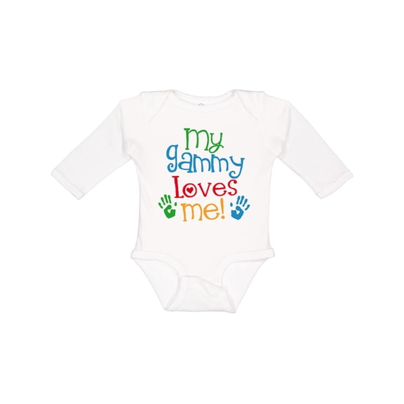 Inktastic My Gammy Loves Me Boys or Girls Long Sleeve Baby Bodysuit