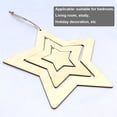 thumbnail image 3 of DIY 3 capas de 3 capas de cinco puntas, estrella americana de la independencia de la independencia de la placa artesanía con 2 cuerdas de cáñamo placas colgantes de pared Eigraketly HA012151-00, 3 of 7