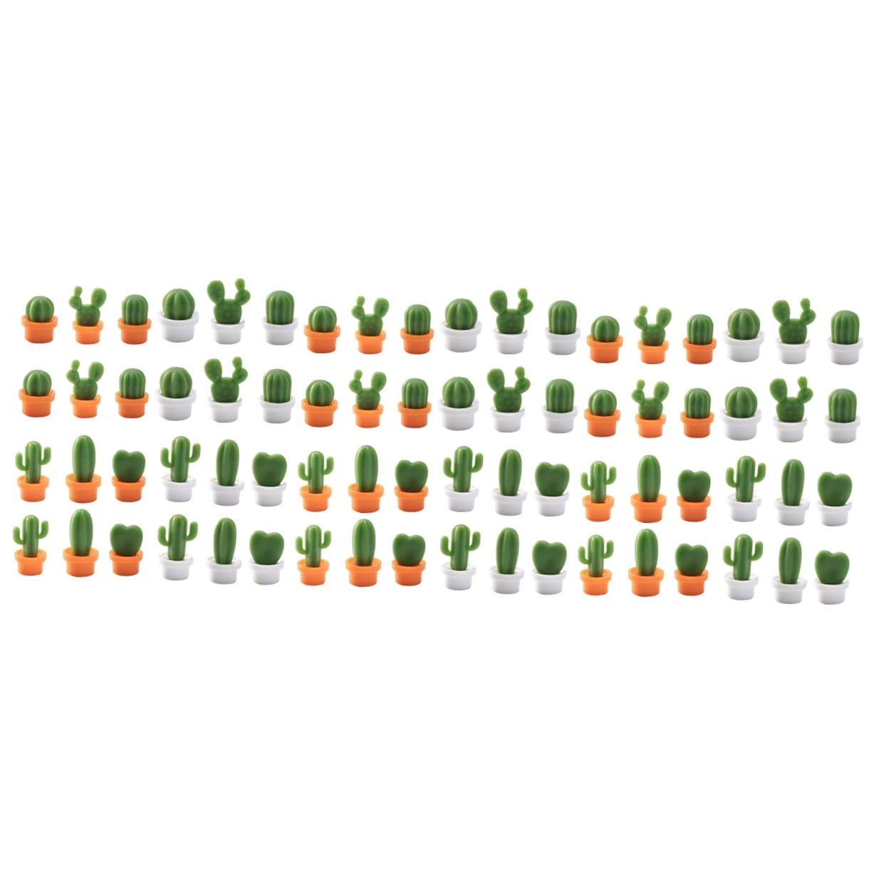 FOLOYORI Cactus Shape Fridge Stickers Orange Resin 72Pcs 1.06x0.59Inch Housewarming present