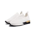 thumbnail image 1 of Frontwalk Womens Sneakers Breathable Flats Comfort Sock Sneaker Outdoor Fashion Walking Shoe Women Slip On White 10, 1 of 9