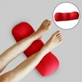 thumbnail image 5 of Leg Pillow for Sleeping Hip Pain Bolster Pillow for Legs Memory Foam Knee Pillow Leg Elevating Support Pillow for Ankle Rest and Foot Comfort 17.7" x 6.7" x 4.3"  Red, 5 of 7