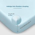 thumbnail image 6 of Fabdreams 4 Piece Organic Cotton Twin Size Sheets Set, 100% Cotton Cooling Sheets, 300 Thread Count, Percale Weave, Crisp & Breathable, GOTS Certified, Fits up to 17" (Light Blue), 6 of 7