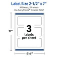 thumbnail image 6 of Avery Waterproof Rectangle Labels, 2.5" x 7", 300 Total, 6 of 12