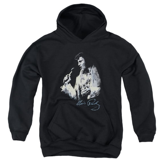 Elvis Presley Painted King Youth Pullover Hoodie Sweatshirt Black