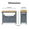 thumbnail image 3 of ClickDecor Anson Kitchen Cart Gray, 3 of 12