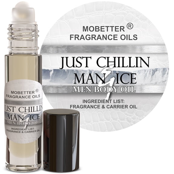 MOBETTER FRAGRANCE OILS Just Chillin Man & Ice Men Cologne Body Oil 1/3 oz roll on Glass Bottle