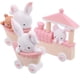 thumbnail image 3 of 1 Set 3pcs Lovely Rabbit Resin Cake Adornments Doll Cake Ornaments (Pink White), 3 of 3