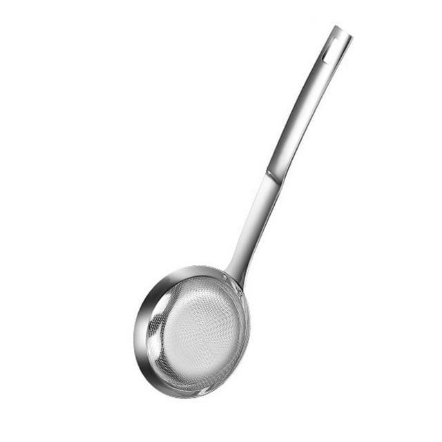 Flat Bottom Punching Colander Oil Filter Soup Drain Mesh Screen Hot Pot Kitchen Tools Stainless Steel Flour Sifter Sieve