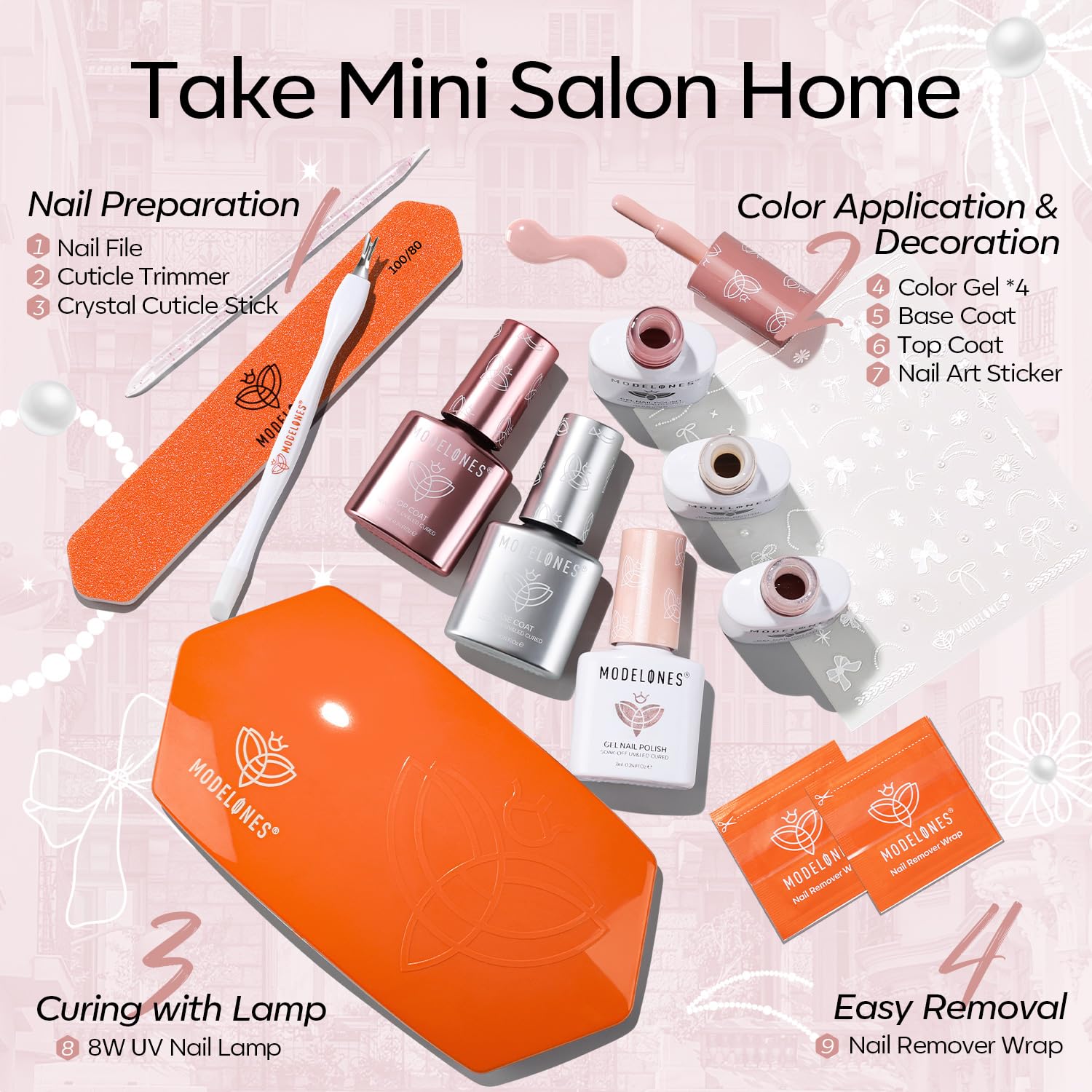 Modelones Gel Mini Salon Nail Kit with UV LED Lamp photo 5